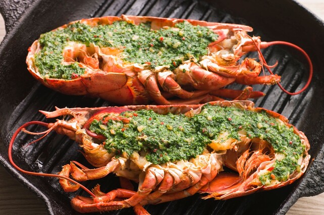 Decadent Lobster Thermidor, a gourmet seafood delight from Andaman-Nicobar.
